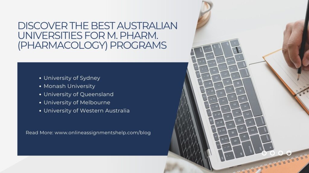 Discover the Best Australian Universities for M. Pharm. (Pharmacology) Programs